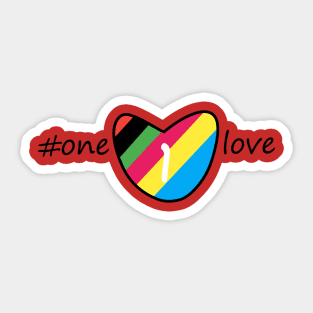 #one love rainbow Sticker